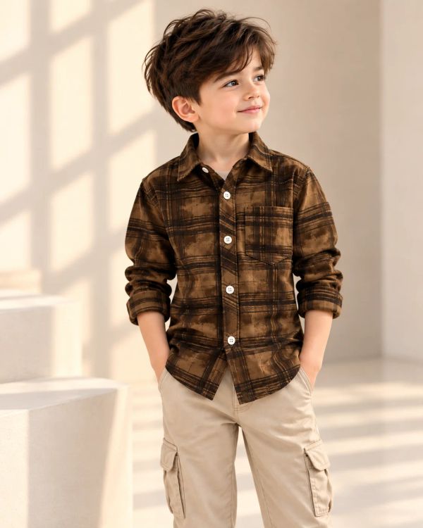 CHECKS BROWN SHIRT