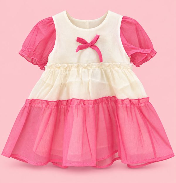 Pink Bow kids' Frock