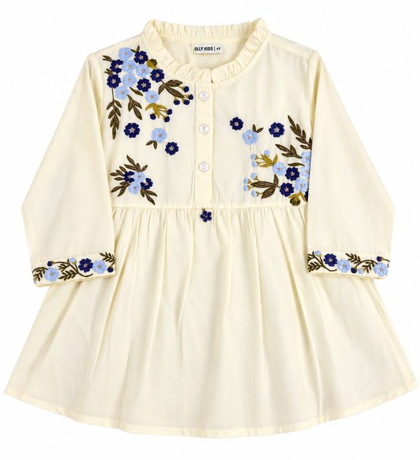 Kids' Floral Embroidery Top